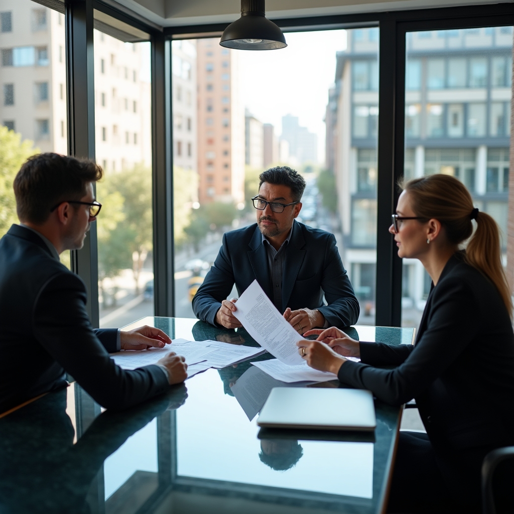 Kelvuni technical team reviewing building pest control documentation with building administrator